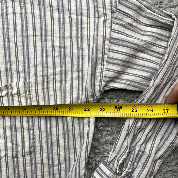 Vince Button Up Shirt Womens Small Oversized Boxy Striped Long Sleeve - Picture 6 of 9